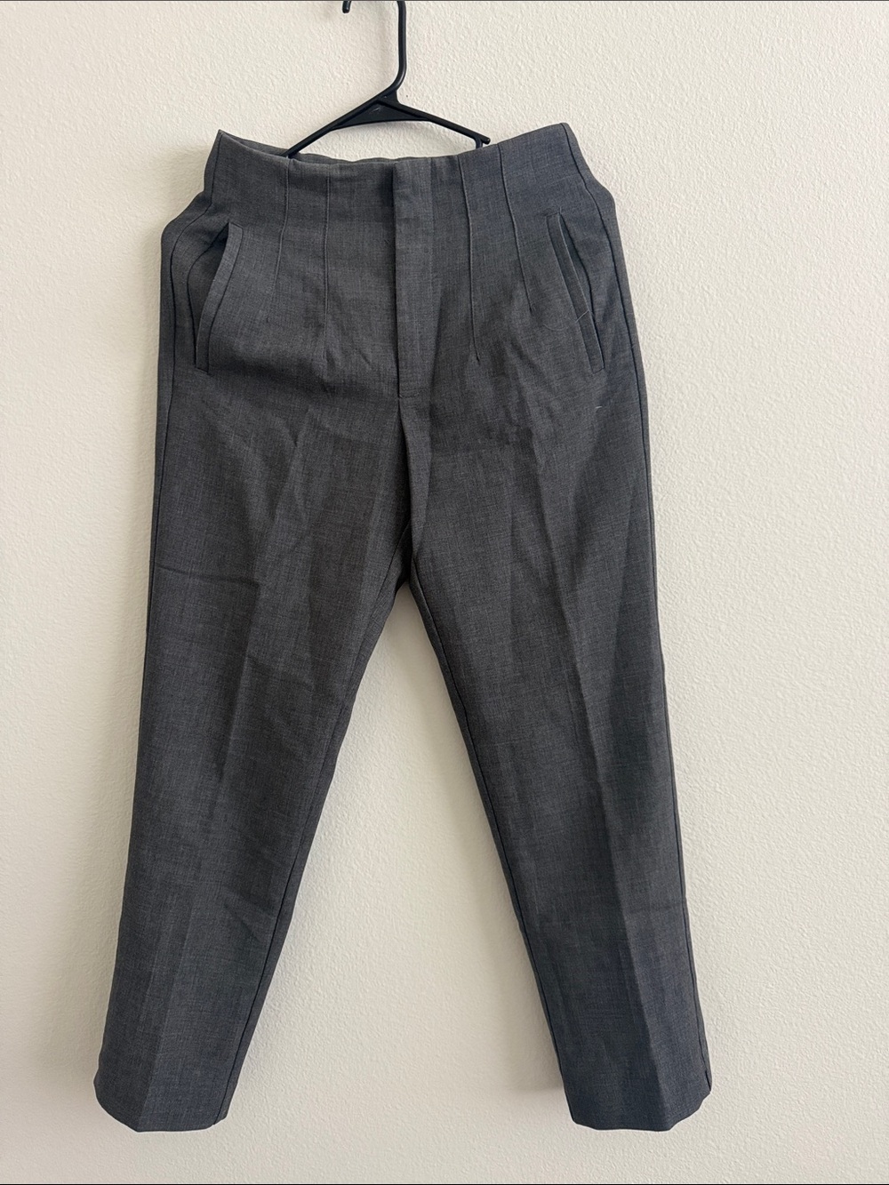 Stradivarius WomenCharcoal Gray Tailored Dress Pants